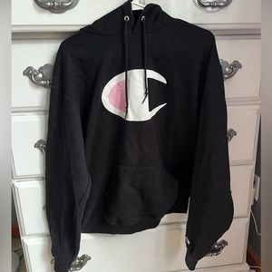 Black & Pink Champion Hoodie